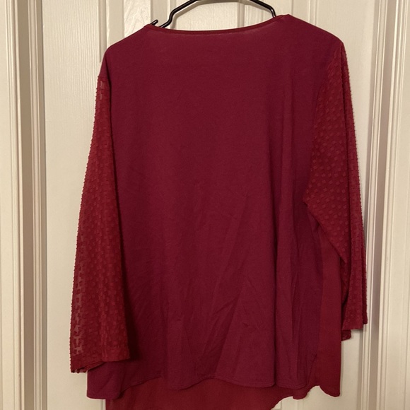 Van Heusen Mixed Material Blouse - Picture 3 of 4